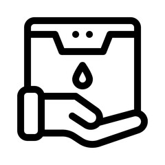 Fototapeta premium Automatic Soap Dispenser line icon