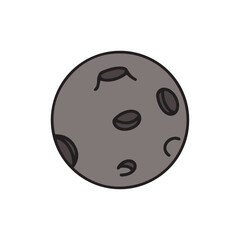 kawaii planet dooles element isolated on white background