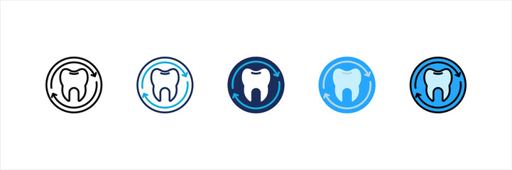 Tooth Replacement Multi Style Icon Set