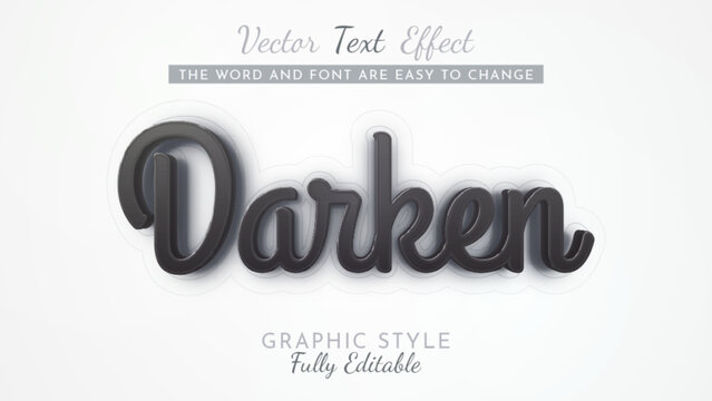 Stroke Black Editable Text Effect, Graphic Style