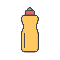 Fitness Smart Water Bottle Vector Icon