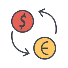 Currency Exchange Vector Icon