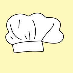 Set handrawn hat chet doodles element. Chef Hat Vector Illustration Doodle Drawing Art Icon