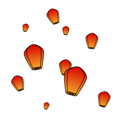 flying sky lantern 