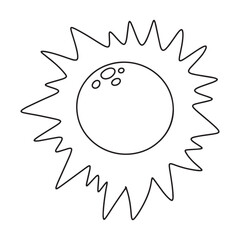 Set of handrawn planet doodles elemenet stock