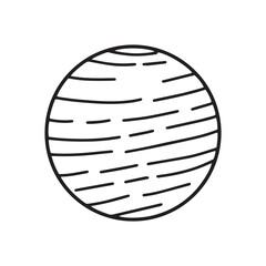 Set of handrawn planet doodles elemenet stock