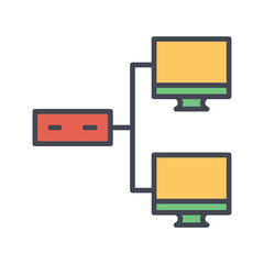 Network Bridge Vector Icon