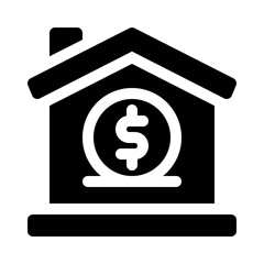 House dollar glyph icon