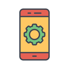 Mobile App Development Vector Icon