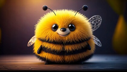 웃고있는 귀여운 벌