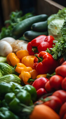 Close-up photo of colorful fresh vegetables