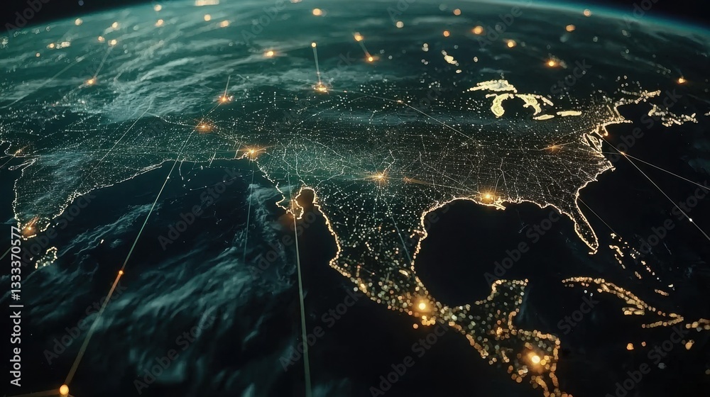 Poster a digital map of the universe with ai-powered space exploration data.