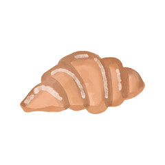 watercolor croissant different flour. Watercolor collection of croissants set on a light background. Vector Watercolor illustration of Croissant isolated on white background.
