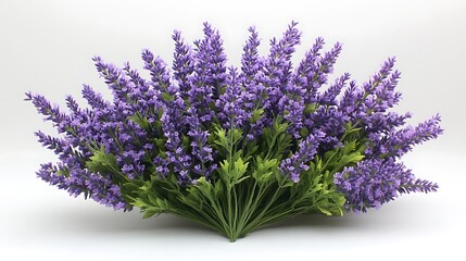 Fototapeta premium Lavender bouquet arrangement studio floral photography white background