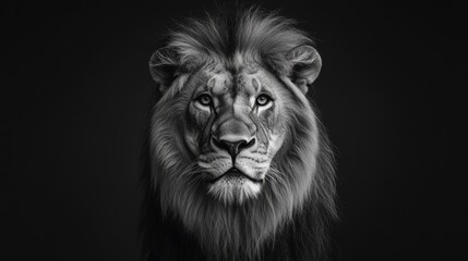 Naklejka premium Portrait of a Majestic Lion