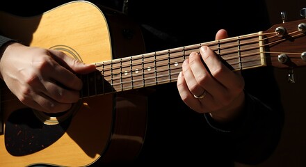 Fototapeta premium man playing guitar