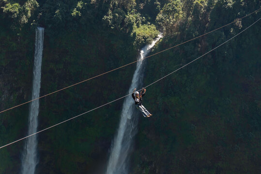 Pakse, Southern Laos zip line adventure at Tad Fane waterfall , Southern Laos