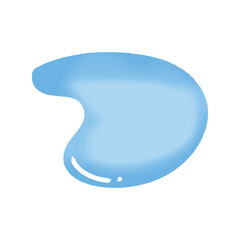 blue water drip element design. splash water element
