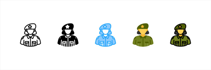 Military Multi Style Icon Set