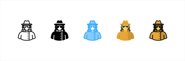 Detective Multi Style Icon Set