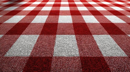 Red and White Checkered Fabric Texture for Backgrounds and Decorations in Various Settings