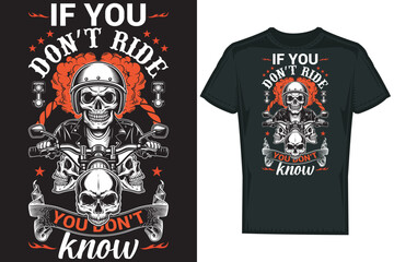 Skull Vector Motorcycle T shirt Design