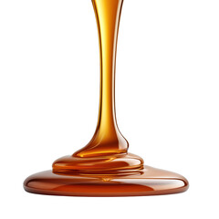 Golden honey dripping elegantly on a surface