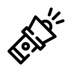 Torch lamp line icon