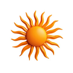 Vibrant sun illustration with radiant rays