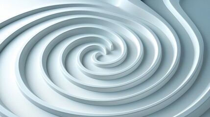 Fototapeta premium Swirl Pattern in Soft White Tones with Smooth Curves for Abstract Design or Background Use