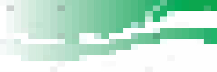 Fading green pixel pattern. Abstract pixels disintegrate pattern, geometric mosaic shape background