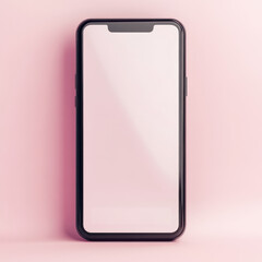 realistic mobile phone with blank screen
