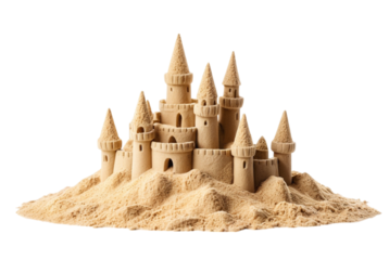  sand castle isolated on white background