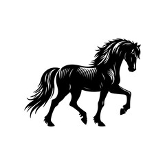 Obraz premium Horse,silhouette vector file.