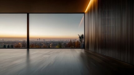 Modern Apartment Sunset City View  Minimalist Interior Design