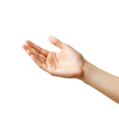 Open hand gesture for welcoming or offering assistance