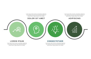 Infographic design template. Concept of 3 steps to business growth. Vector illustration