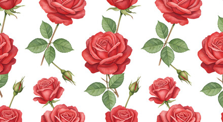 Elegant seamless rose pattern offering vintage charm and romantic aesthetics
