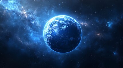 Fototapeta premium Thunderous energy in a fantasy galaxy exploring earth’s cosmic space environment
