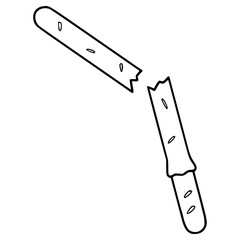 choco stick illustration hand drawn outline vector