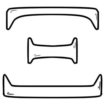 xi or ksi symbol illustration hand drawn outline vector