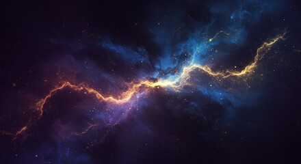 Fototapeta premium Colorful cosmic explosion in deep space 
