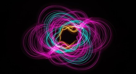 Vibrant swirl of colors creates dynamic visual energy 