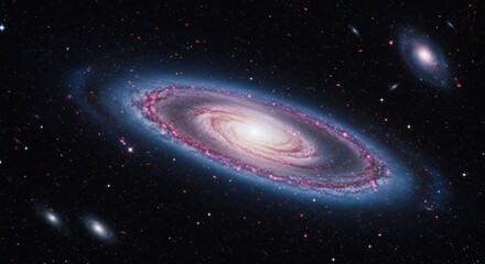 Stunning spiral galaxy captured with vibrant colors and details 