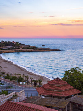 Scenic coastal view of the Mediterranean sea in Tarragona　