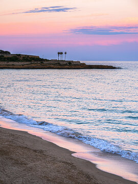 Scenic coastal view of the Mediterranean sea in Tarragona　