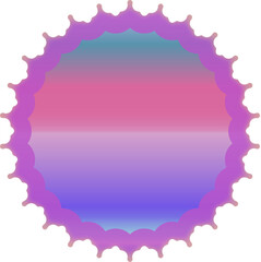 pink abstract shiny glow gradient flower frame blossom wave