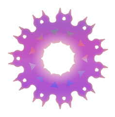 pink abstract shiny glow gradient flower frame