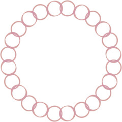 pink round frame abstract with gradient transparency