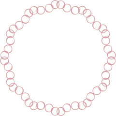 pink round frame abstract with gradient transparency